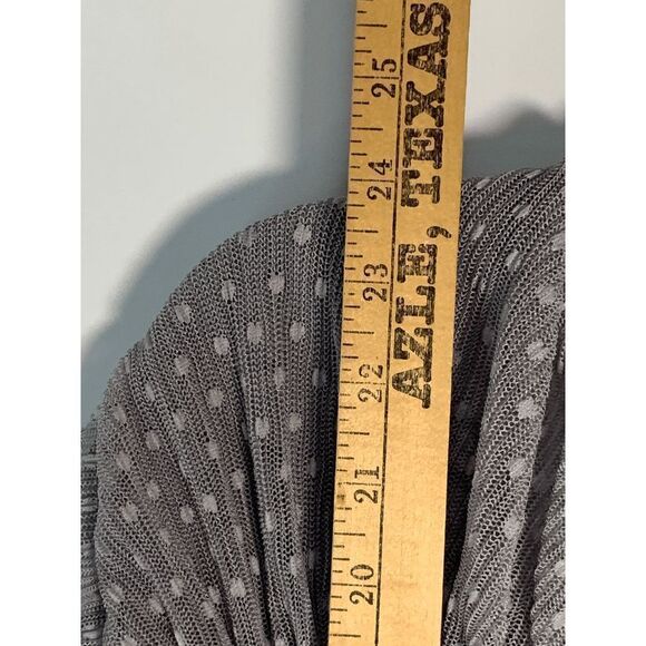 GImmicks By BKE Women's Balloon Sleeve Shirred Polka Dot Blouse Gray Small - Picture 9 of 12